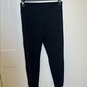 Black Leggings with Mesh Detail